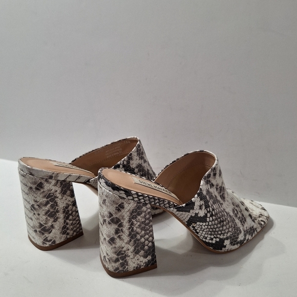 Steve Madden Mobwife Esmeralda Snake Print Chunky Block Heel Mule Shoes 7.5 - Picture 7 of 9